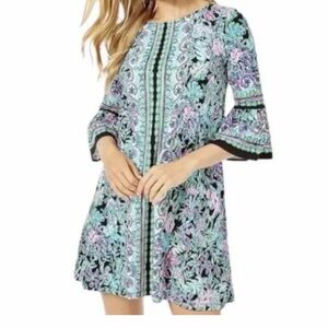 Lilly Pulitzer Ophelia Tunic Shift Dress XL with 3/4 Bell Sleeves